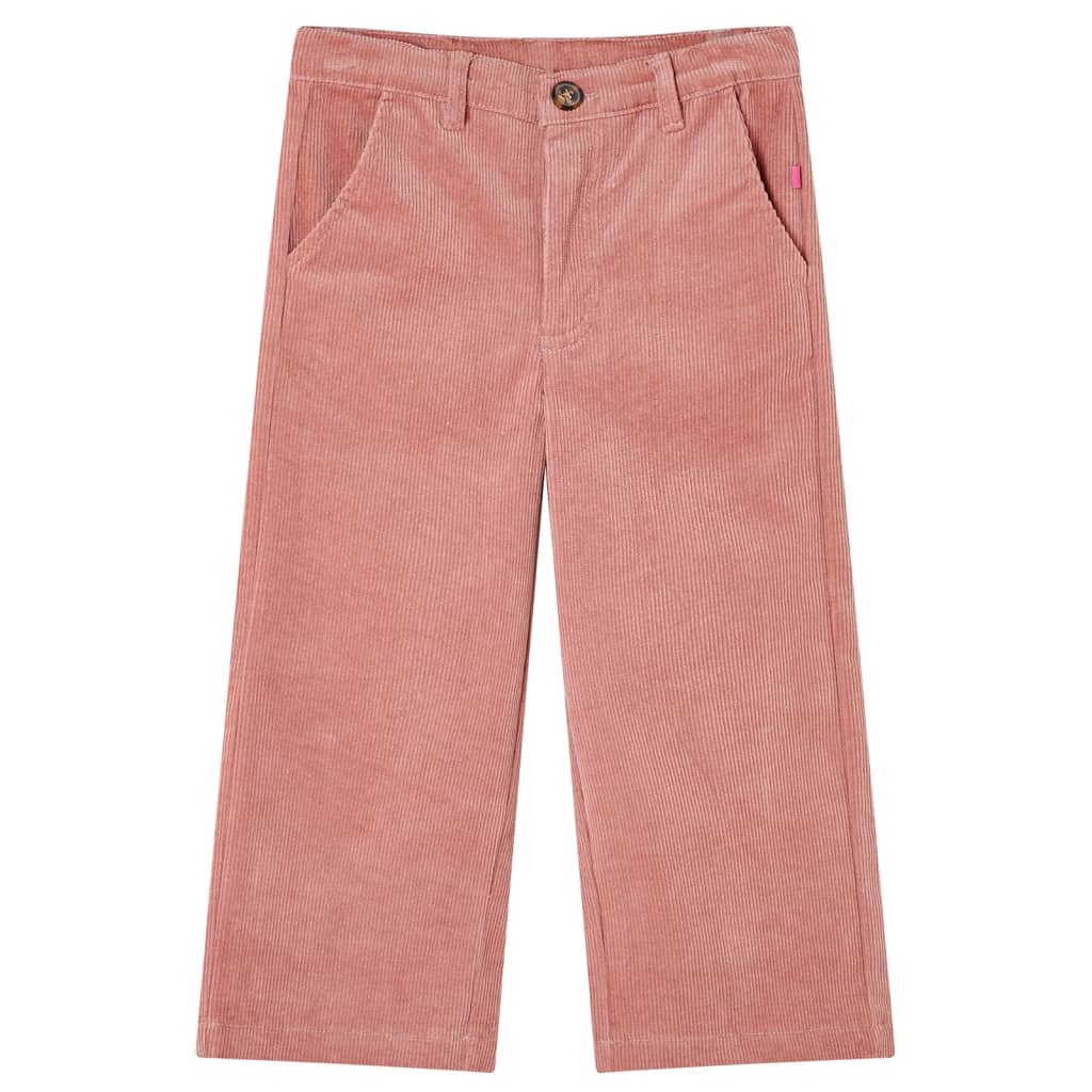 Pantaloni per Bambini in Velluto a Coste Rosa Antico 104 14260