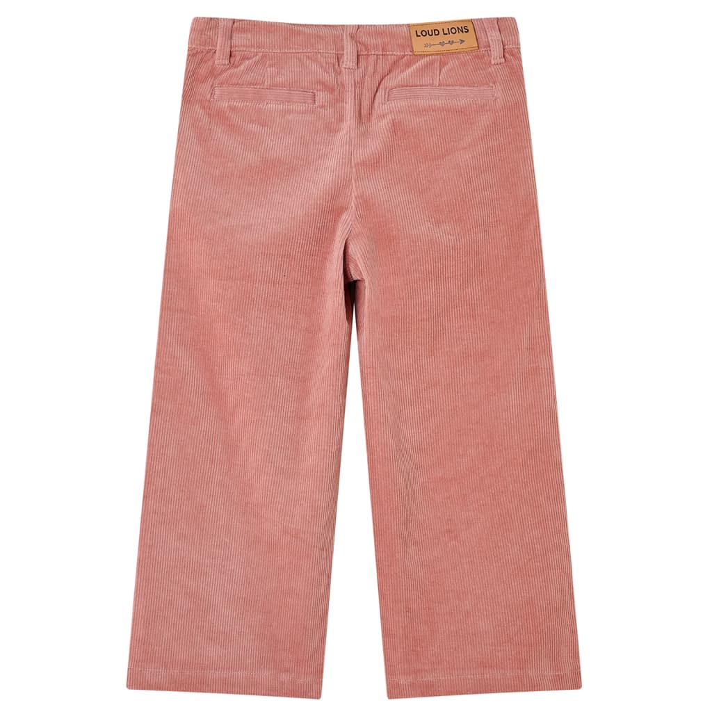 Pantaloni per Bambini in Velluto a Coste Rosa Antico 104 14260