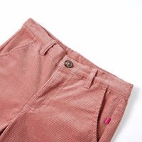 Pantaloni per Bambini in Velluto a Coste Rosa Antico 104 14260