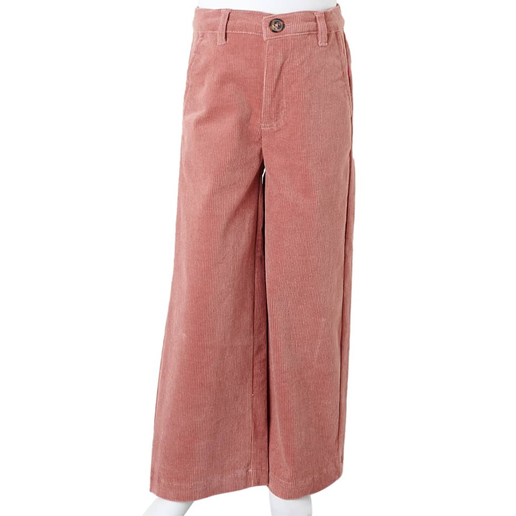 Pantaloni per Bambini in Velluto a Coste Rosa Antico 116 14261