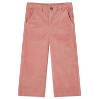 Pantaloni per Bambini in Velluto a Coste Rosa Antico 128 14262