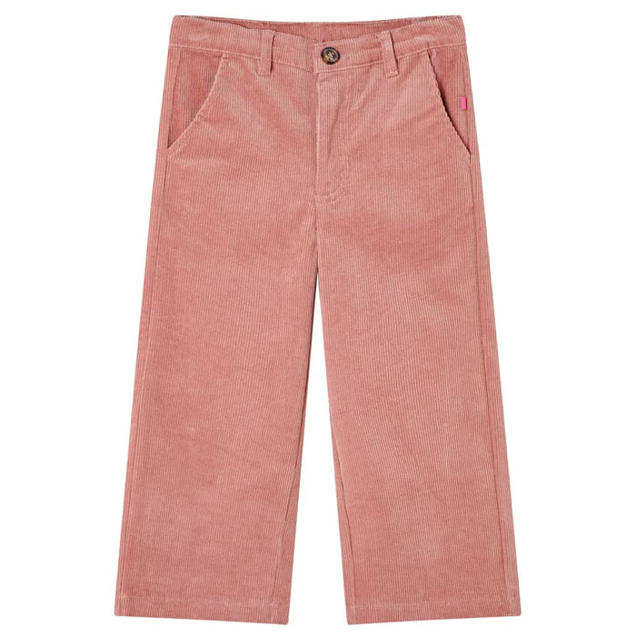 Pantaloni per Bambini in Velluto a Coste Rosa Antico 128 14262