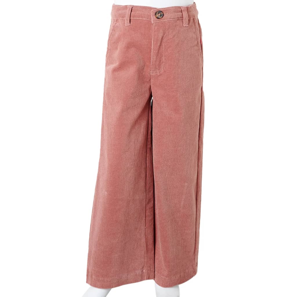 Pantaloni per Bambini in Velluto a Coste Rosa Antico 140 14263