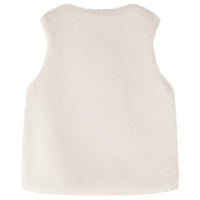 Gilet da Bambina in Pelliccia Sintetica Beige 92cod mxl 108653