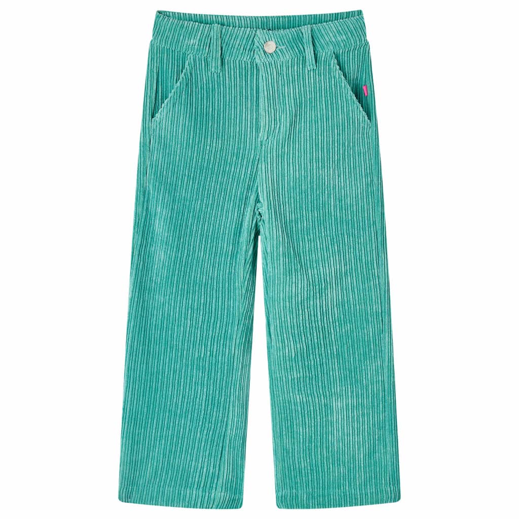 Pantaloni per Bambini in Velluto a Coste Verde Menta 92 14364