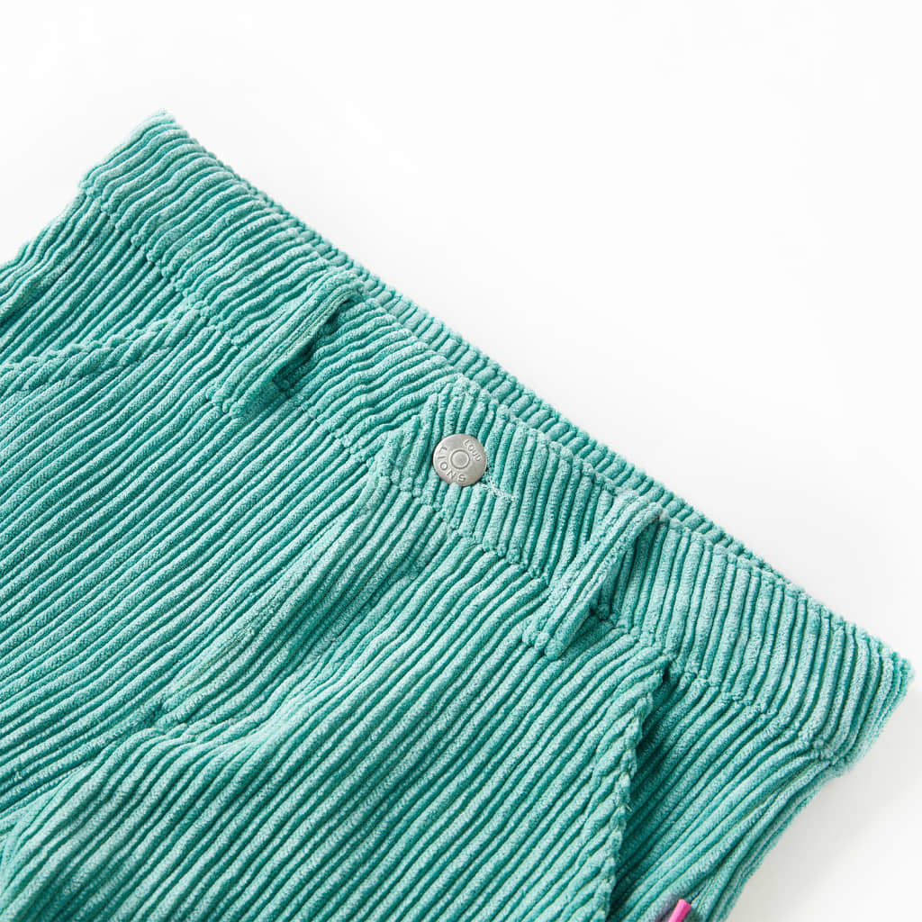 Pantaloni per Bambini in Velluto a Coste Verde Menta 92 14364