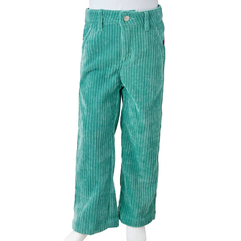 Pantaloni per Bambini in Velluto a Coste Verde Menta 92 14364