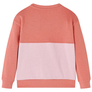 Felpa da Bambina Color Block Rosa 92cod mxl 108657