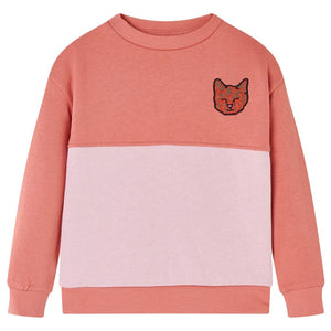 Felpa da Bambina Color Block Rosa 104cod mxl 84698