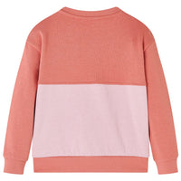 Felpa da Bambina Color Block Rosa 104cod mxl 84698