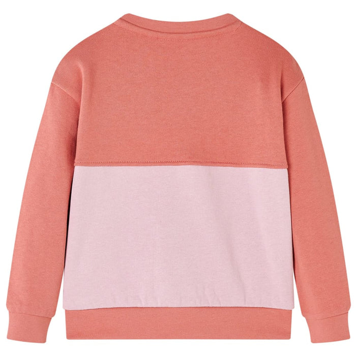 Felpa da Bambina Color Block Rosa 104cod mxl 84698