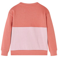 Felpa da Bambina Color Block Rosa 128cod mxl 84699