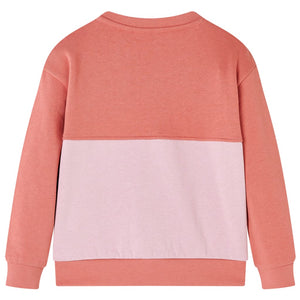 Felpa da Bambina Color Block Rosa 128cod mxl 84699