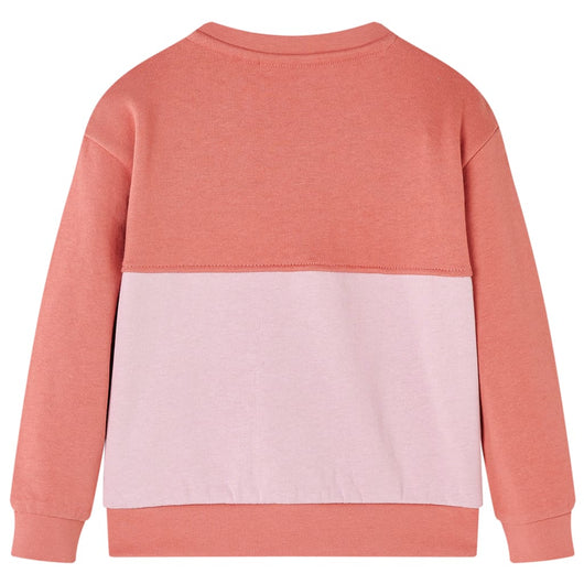 Felpa da Bambina Color Block Rosa 128cod mxl 84699