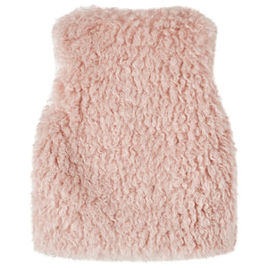 Gilet da Bambina in Pelliccia Sintetica Rosa Chiaro 92 14394