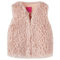 Gilet da Bambina in Pelliccia Sintetica Rosa Chiaro 104cod mxl 132441