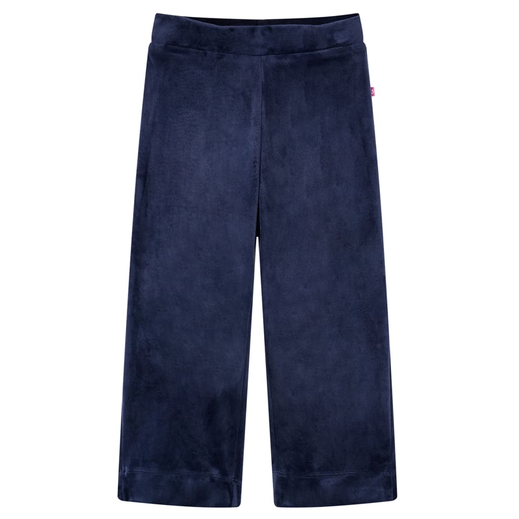 Pantaloni da Bambino in Velluto Blu Scuro 116 14401