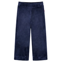 Pantaloni da Bambino in Velluto Blu Scuro 116 14401