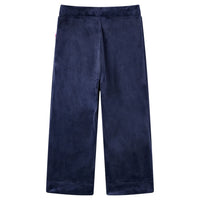 Pantaloni da Bambino in Velluto Blu Scuro 116 14401