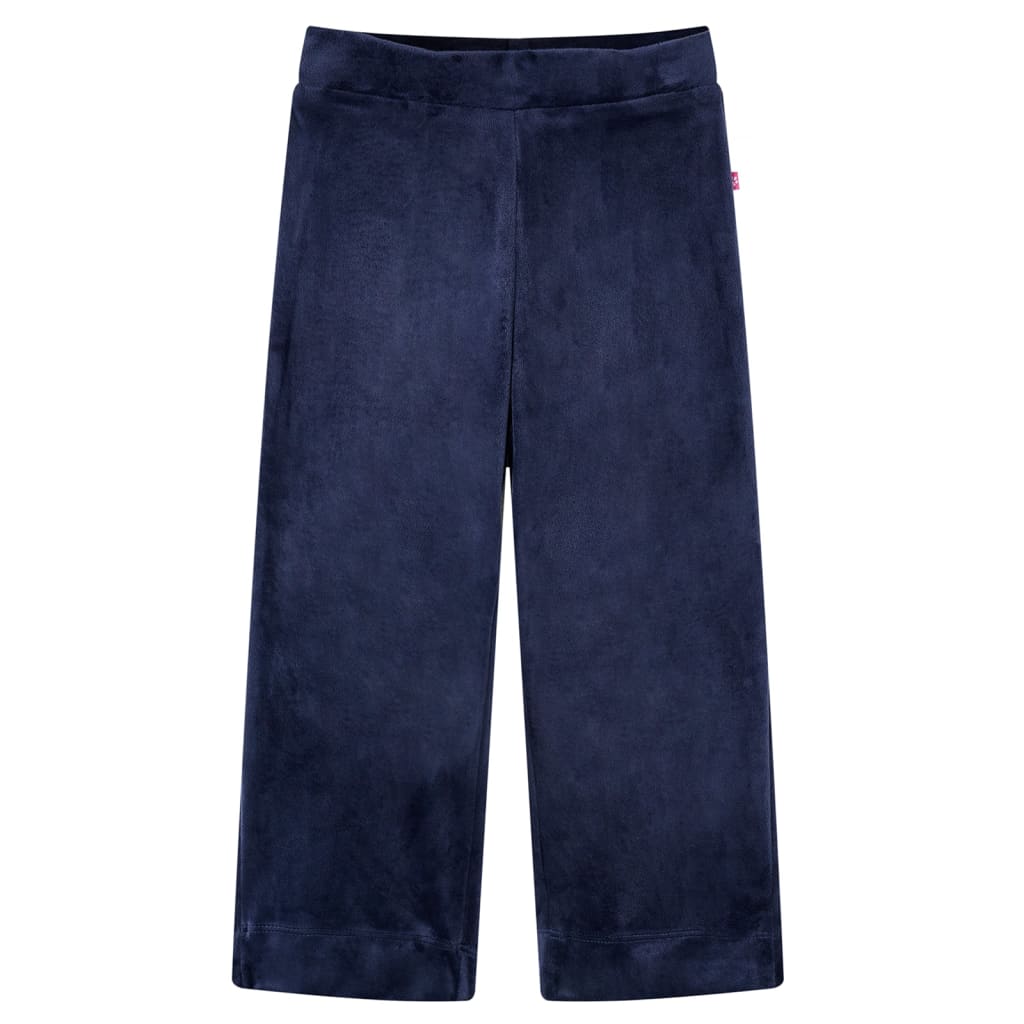 Pantaloni da Bambino in Velluto Blu Scuro 128 14402