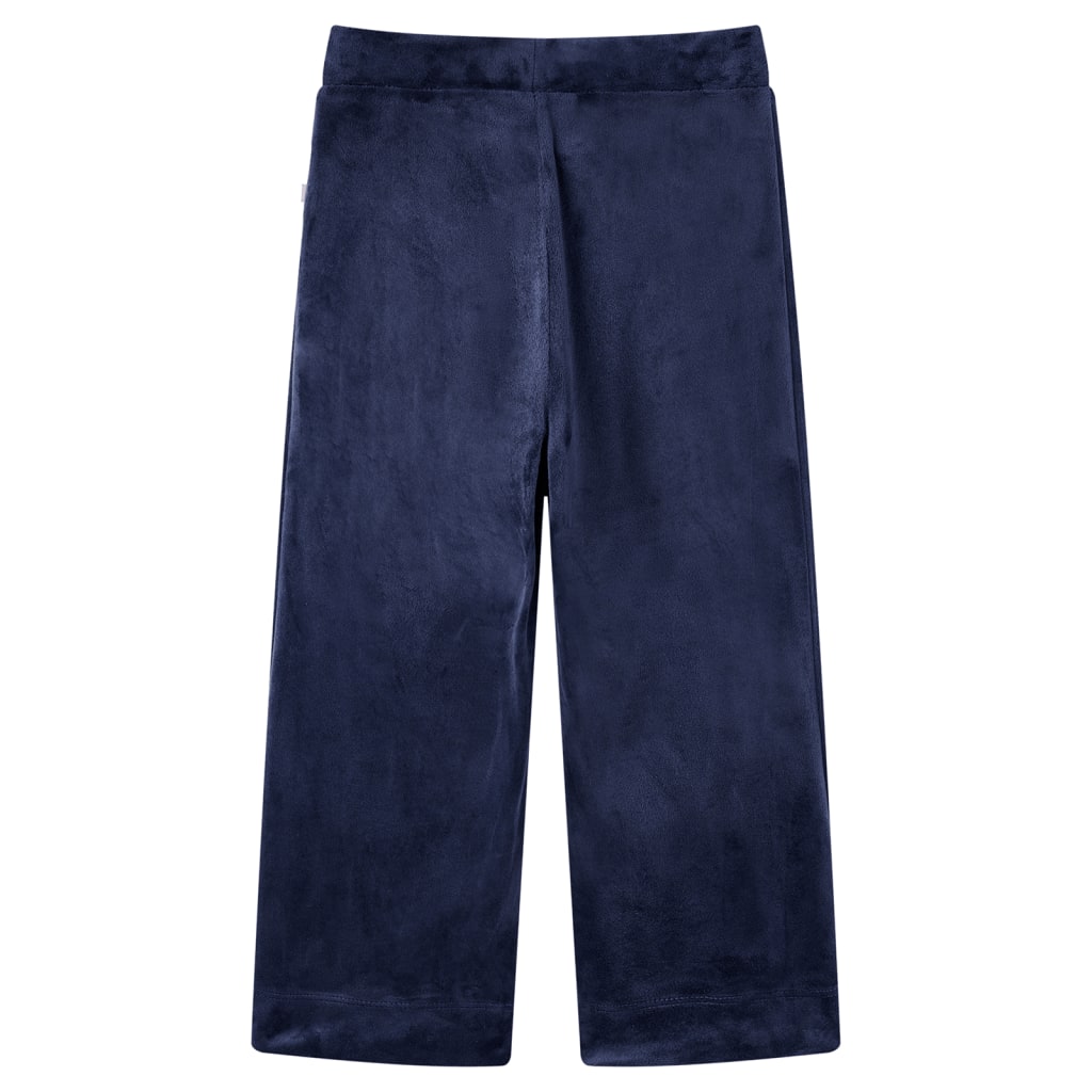 Pantaloni da Bambino in Velluto Blu Scuro 128 14402