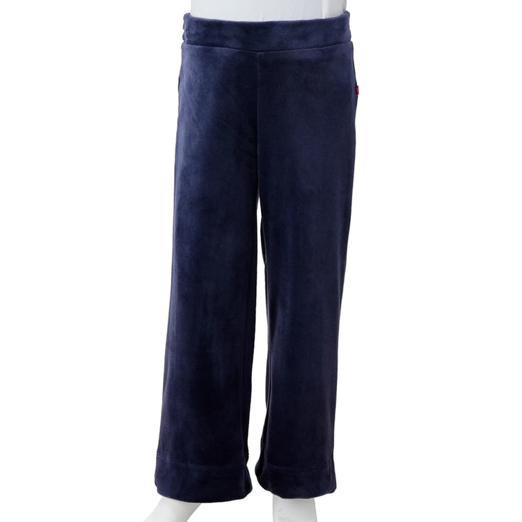 Pantaloni da Bambino in Velluto Blu Scuro 128 14402