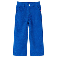 Pantaloni per Bambini in Velluto a Coste Blu Cobalto 92 14419