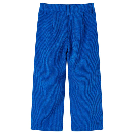 Pantaloni per Bambini in Velluto a Coste Blu Cobalto 92 14419