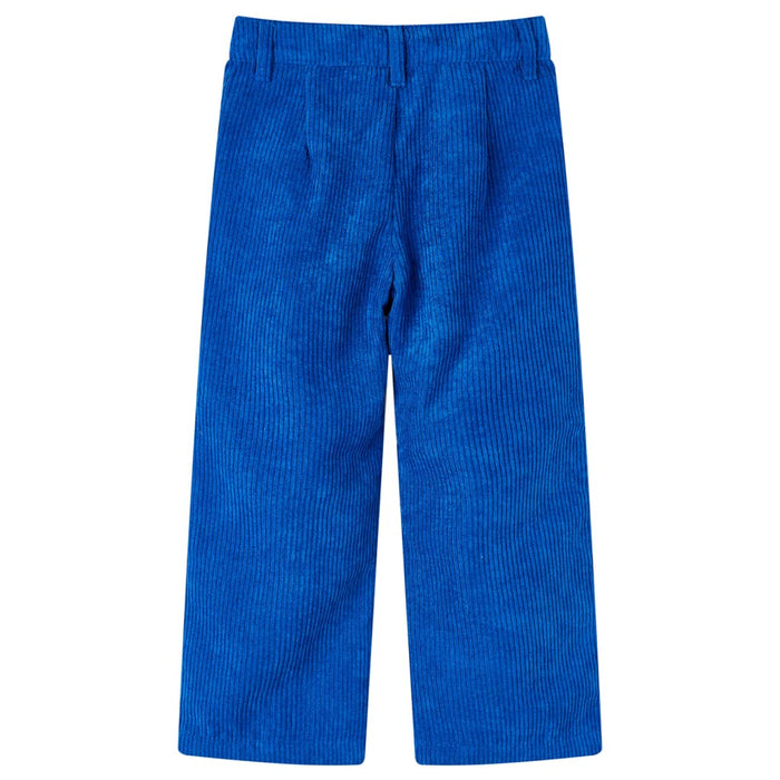 Pantaloni per Bambini in Velluto a Coste Blu Cobalto 92 14419