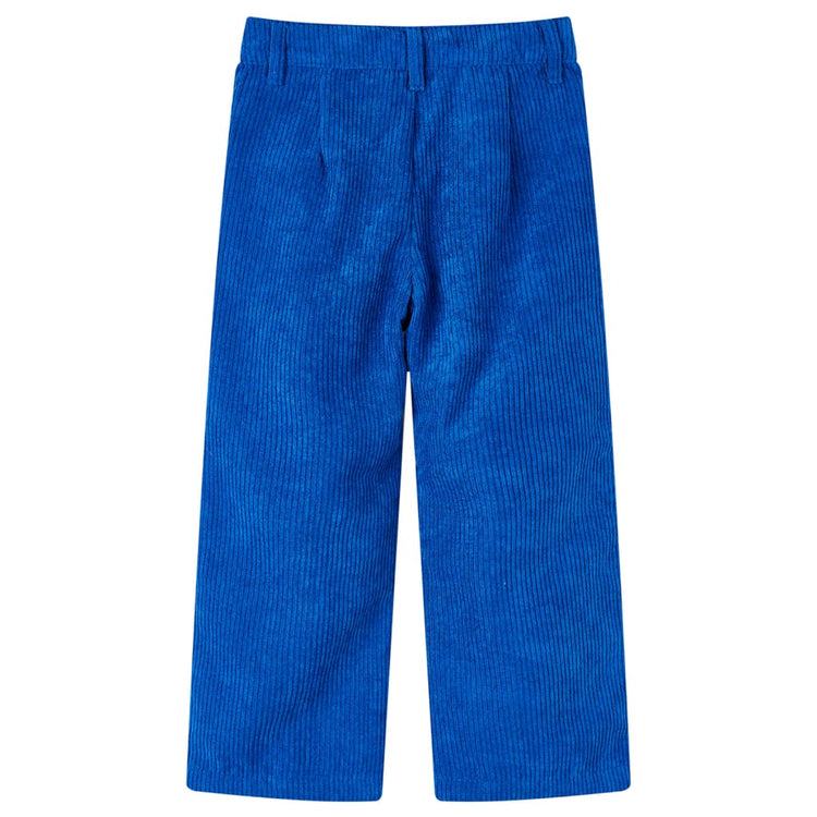 Pantaloni per Bambini in Velluto a Coste Blu Cobalto 92 14419