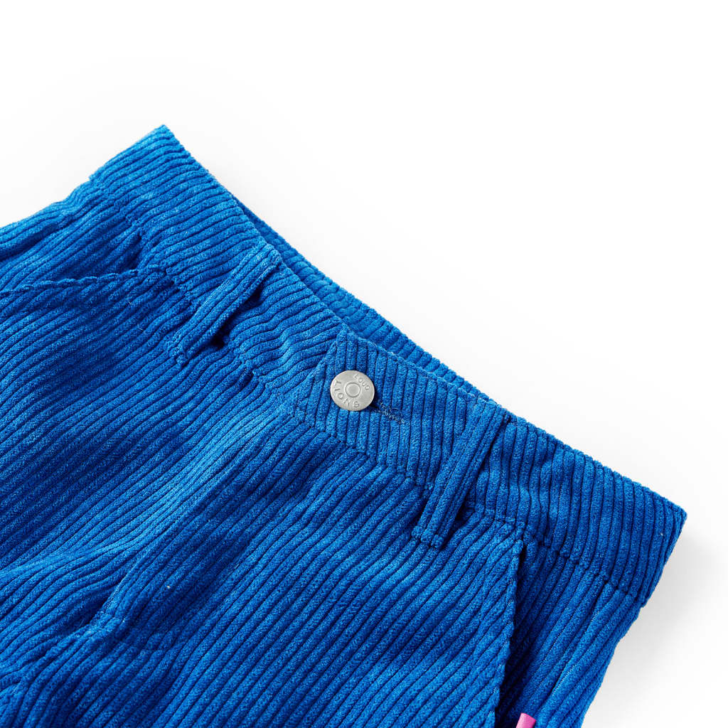 Pantaloni per Bambini in Velluto a Coste Blu Cobalto 92 14419