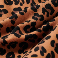 Felpa da Bambina con Stampa Leopardata Cognac Chiaro 128 14472