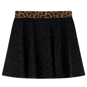 Gonna da Bambina con Vita Leopardata Nera 92cod mxl 132240