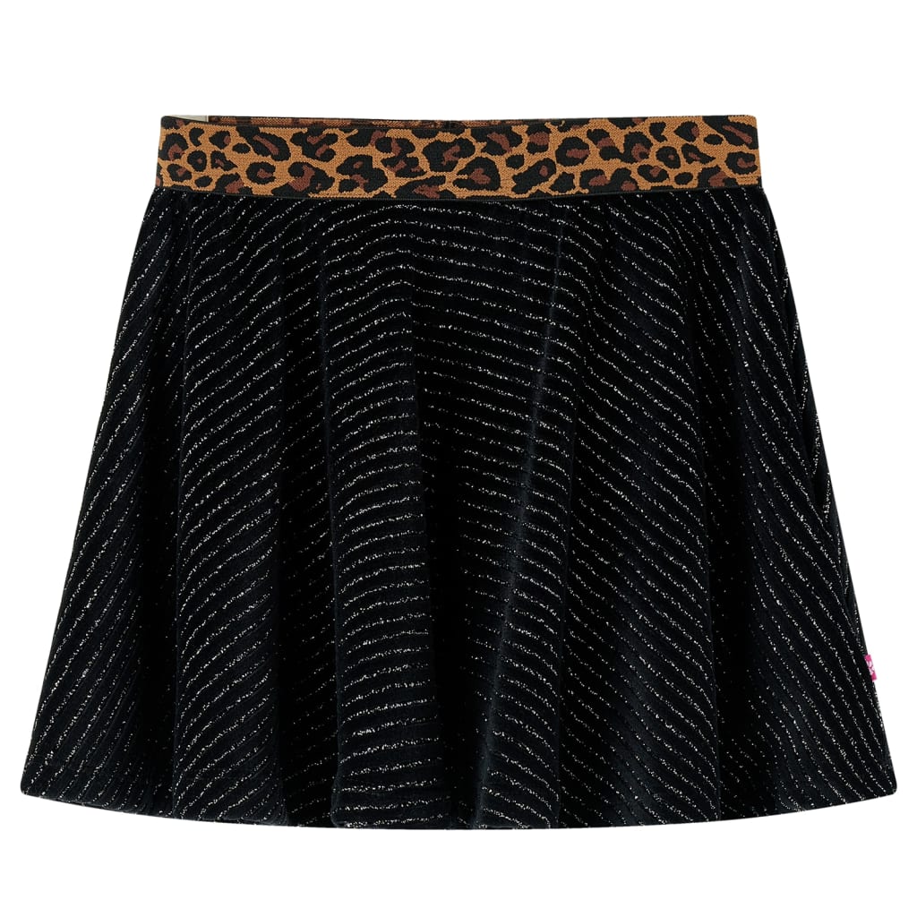 Gonna da Bambina con Vita Leopardata Nera 104cod mxl 108290