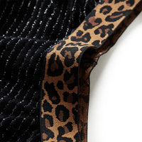 Gonna da Bambina con Vita Leopardata Nera 104 14480