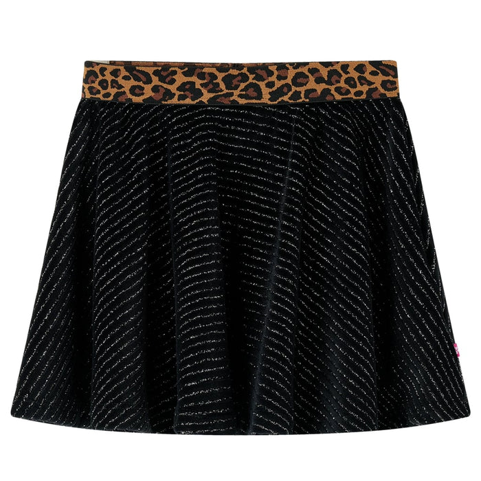 Gonna da Bambina con Vita Leopardata Nera 116cod mxl 93283