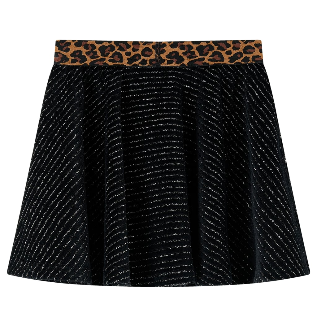 Gonna da Bambina con Vita Leopardata Nera 116cod mxl 93283