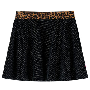 Gonna da Bambina con Vita Leopardata Nera 128cod mxl 108291