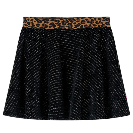 Gonna da Bambina con Vita Leopardata Nera 140cod mxl 93264