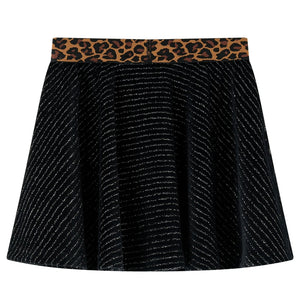 Gonna da Bambina con Vita Leopardata Nera 140cod mxl 93264