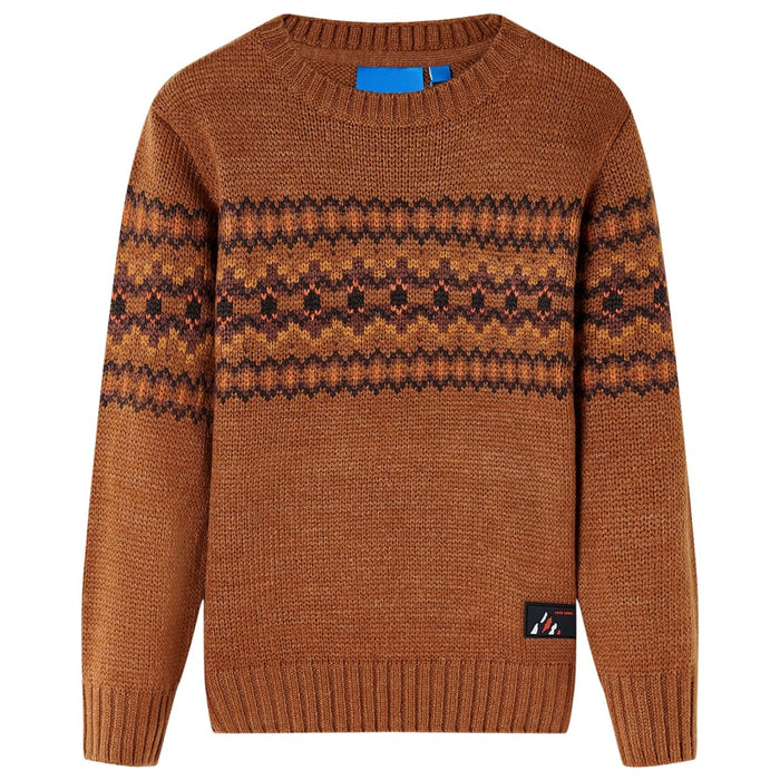 Maglione per Bambini Lavorato a Maglia Cognac 92cod mxl 108415