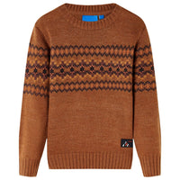 Maglione per Bambini Lavorato a Maglia Cognac 116cod mxl 132356