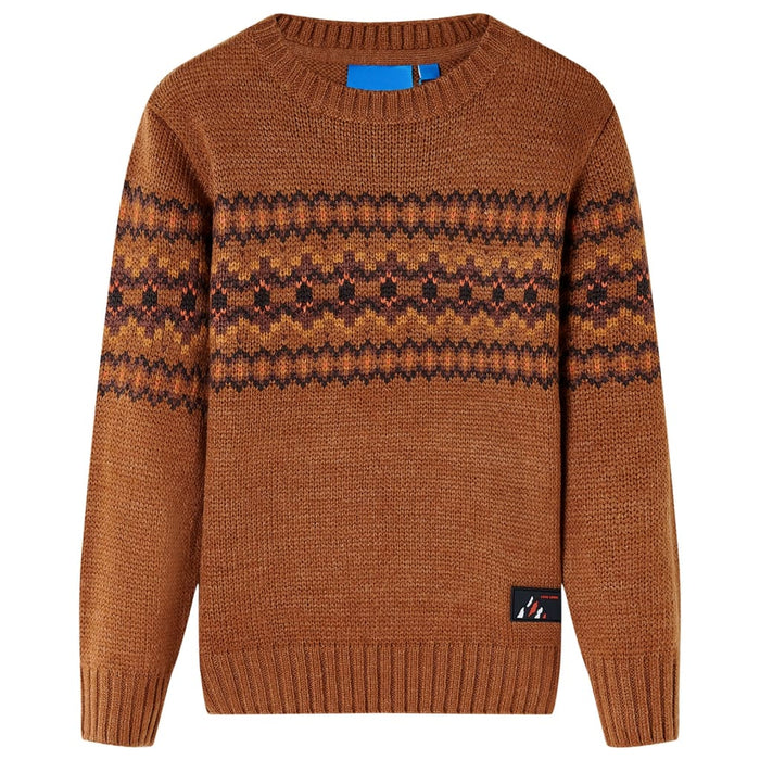 Maglione per Bambini Lavorato a Maglia Cognac 116 14491