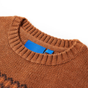 Maglione per Bambini Lavorato a Maglia Cognac 116cod mxl 132356