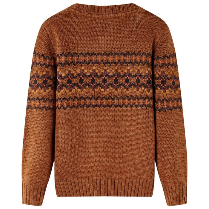 Maglione per Bambini Lavorato a Maglia Cognac 128 14492