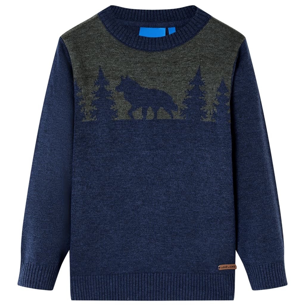 Maglione per Bambini Lavorato a Maglia Blu Marino 104 14500