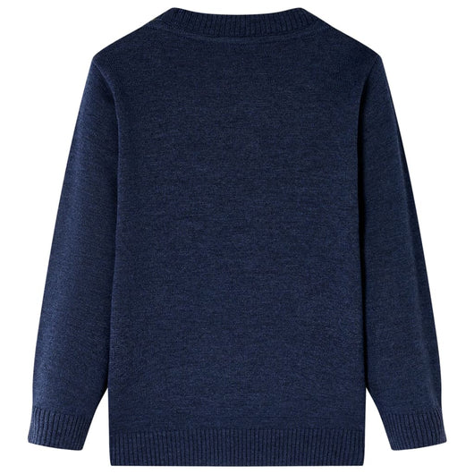 Maglione per Bambini Lavorato a Maglia Blu Marino 116 14501