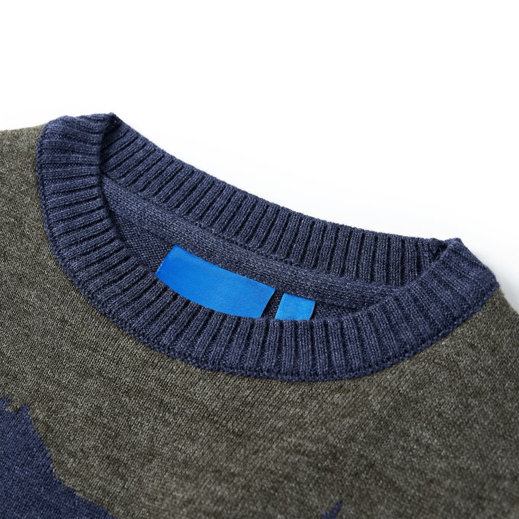 Maglione per Bambini Lavorato a Maglia Blu Marino 140 14503