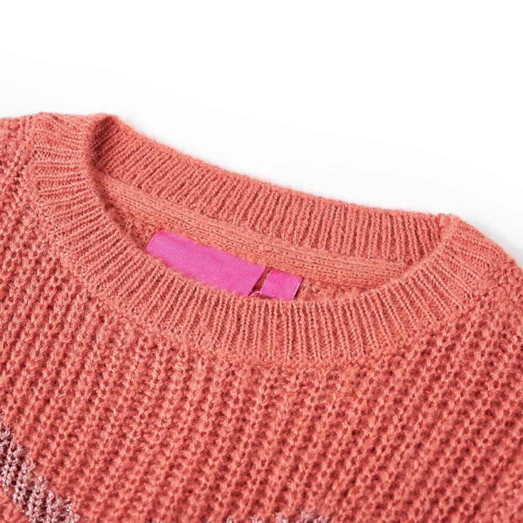 Maglione da Bambina Lavorato a Maglia Rosa Medio 104cod mxl 108459