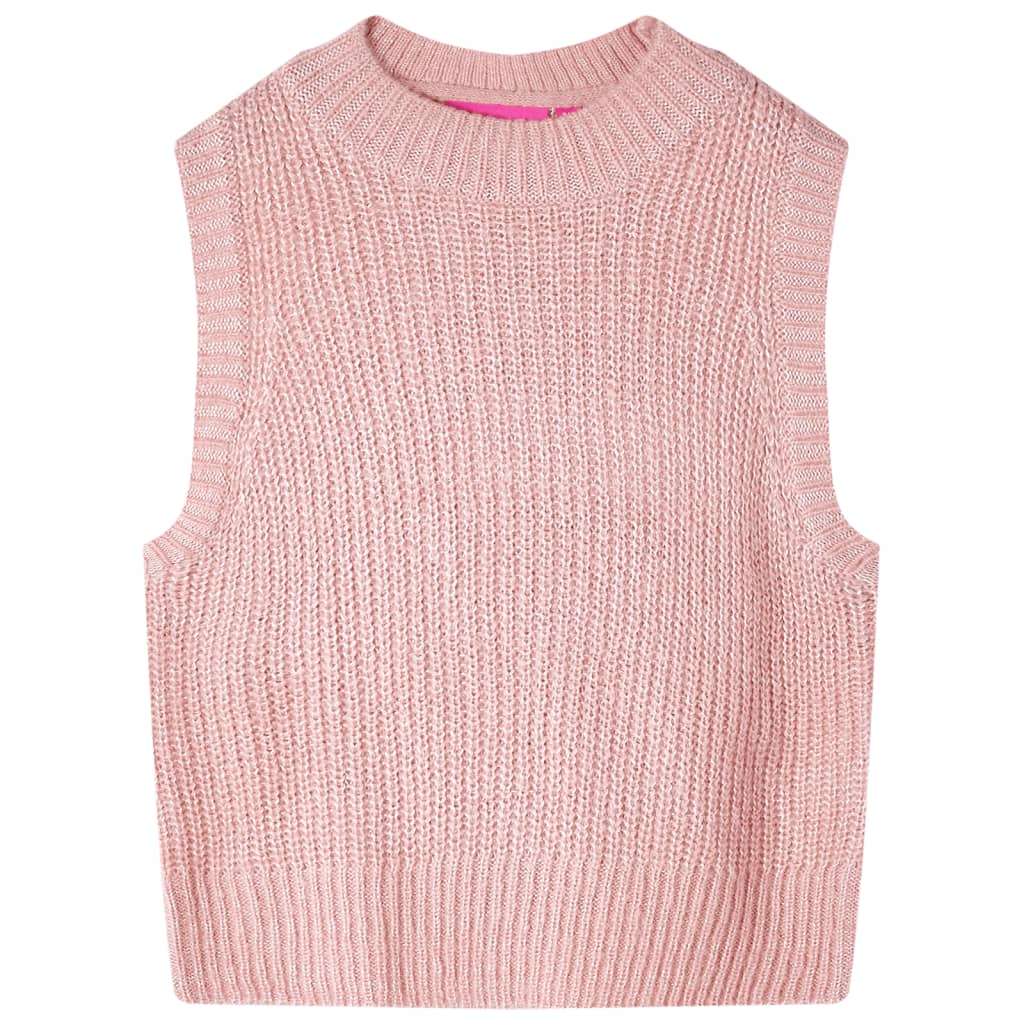 Gilet da Bambina Lavorato a Maglia Rosa Chiaro 92 14509